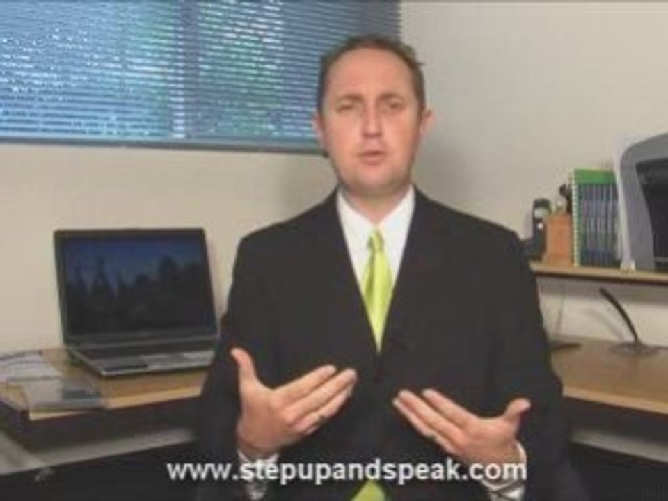 Public Speaking Tip - Develop Your Own Stage Personality