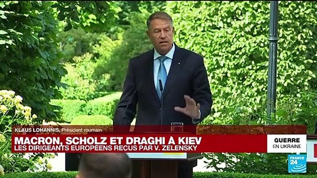 Depuis Kiev, le président roumain Klaus Iohannis apporte tout son soutien à l'Ukraine