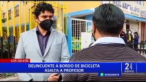 Los Olivos: ladrón en bicicleta es el terror de madres y escolares