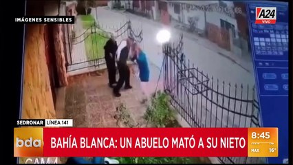 El momento en que un hombre le dispara y mata a su nieto