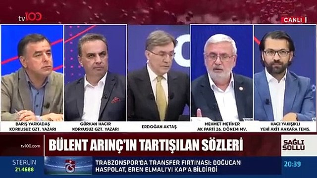 AKP'li Mehmet Metiner: Bülent Arınç’ın ismini duymak istemiyoruz, yeter artık; onu partide tutanlara da yazıklar olsun!