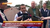 Herrera Ahuad recorrió los avances de la obra en la ruta provincial 2