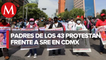 Familiares de los 43 normalistas de Ayotzinapa protestan en CdMx