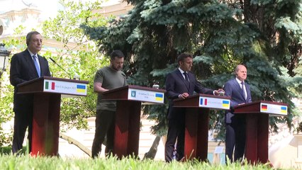 Macron, Scholz y Draghi respaldan candidatura de Ucrania a la UE