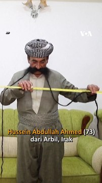 Hussein Abdullah Ahmed, Lelaki Unik yang Punya Panjang Kumis 240 Centimeter