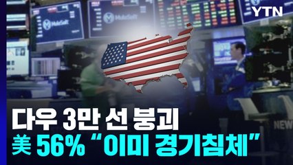 다우 3만 선 붕괴...美 국민 56% "이미 경기침체" / YTN