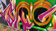 Grafiteiro de Ceilândia Norte, Byako, faz desenho em ação social