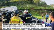 ¡Una mujer muere! tras accidente de pesada rastra y vehículo doble cabina en Cucuyagua, Copán