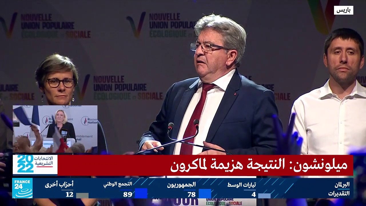 ميلنشون: النتيجة هزيمة ماكرون