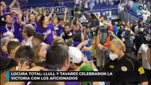 LOCURA TOTAL LLULL Y TAVARES CELEBRARON LA VICTORIA CON LOS AFICIONADOS