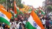 किशनगढ़ में तिरंगा रैली निकाली, हनुमान चालीसा का किया पाठ