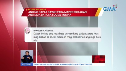 #BosesNgMasa: Ano'ng dapat gawin para maprotektahan ang mga bata sa social media? | UB