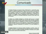 COMUNICADO | Venezuela rechaza acción de la autoridad aeronáutica de Uruguay