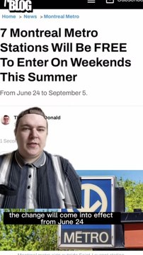 7 Montreal Metro Stations Will Be FREE To Enter On Weekends This Summer