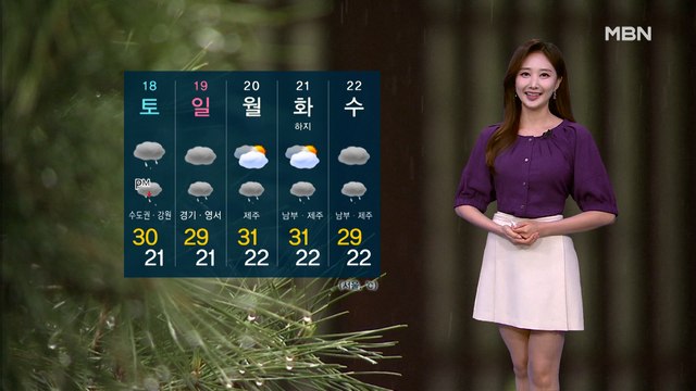 [굿모닝MBN 날씨]오늘 낮 기온 쑥↑…낮부터 내륙 곳곳 소나기
