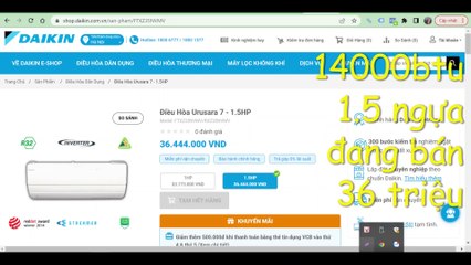 99% daikin urusara ATR63PPE1 24000btu điều hòa daikin urusara nội địa nhật bãi