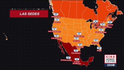 Estas son las 16 sedes para la Copa del Mundo 2026