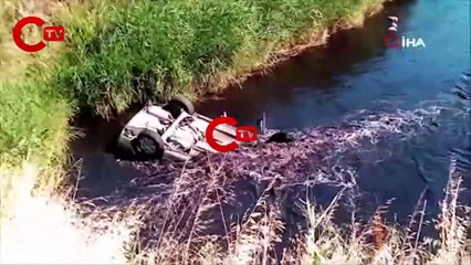 Tekirdağ'da korkunç kaza: Araç dereye uçtu, içindekiler yüzerek karaya ulaştı!