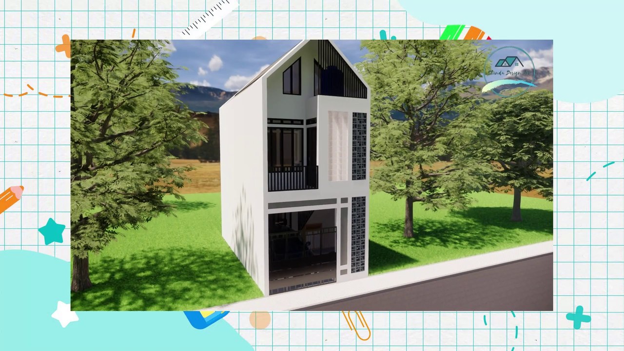 Desain Rumah Lahan Sempit Bisa Muat Mobil | Ukuran 4x8 Meter