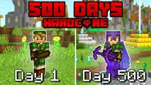 I Survived 500 DAYS in HARDCORE Minecraft