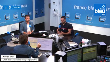 Invité de 7h50: Xavier Wiik, Chef des opérations des Pompiers (06) - France Bleu Azur (17/06/2022)