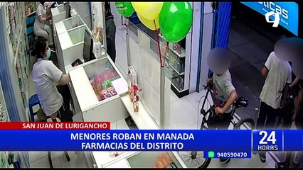 Menores de edad asaltan farmacias de SJL con desarmadores en mano