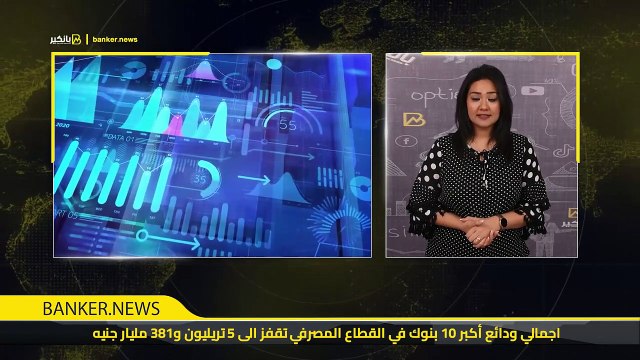 اجمالي ودائع أكبر 10 بنوك في القطاع المصرفي تقفز الى 5 تريليون و381 مليار جنيه