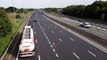 Scenes as M6 closed from junction 32 on Friday morning near Preston