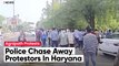 Demonstrators Protesting Agnipath Scheme In Haryana Chased Away By Police