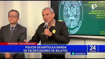 "Los malulos": detienen a banda de falsificadores de dinero con más de 44 mil soles falsos