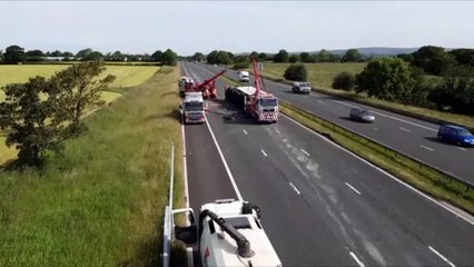Recovery work continues on the M6