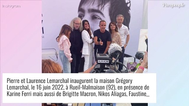 Karine Ferri retrouve ses ex beaux-parents, à l'inauguration de la maison Grégory Lemarchal