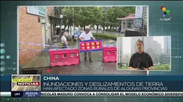 China comenzó labores de recuperación tras intensas lluvias y deslizamientos de tierra