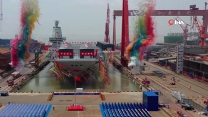 Çin üçüncü uçak gemisini suya indirdi