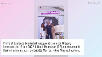 Brigitte Macron très complice avec Karine Ferri, devant Faustine Bollaert et Nikos Aliagas à Rueil-Malmaison