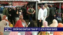 Presiden Joko Widodo Bagi Bansos di Pasar Tradisional Baros Serang