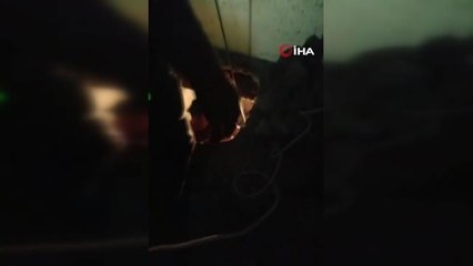 Polisten kaçmak için evine kazdığı tünelde yakalandı