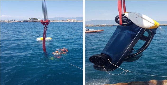 Reggio Calabria - Auto finisce nelle acque del porto, soccorso conducente (17.06.22)