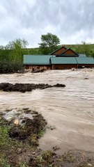 Rock Creek River Flood in Red Lodge, Montana
