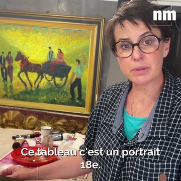 Toile déchirée, peinture jaunie... À Antibes, elle restaure les œuvres d'art pour leur redonner de la valeurs
