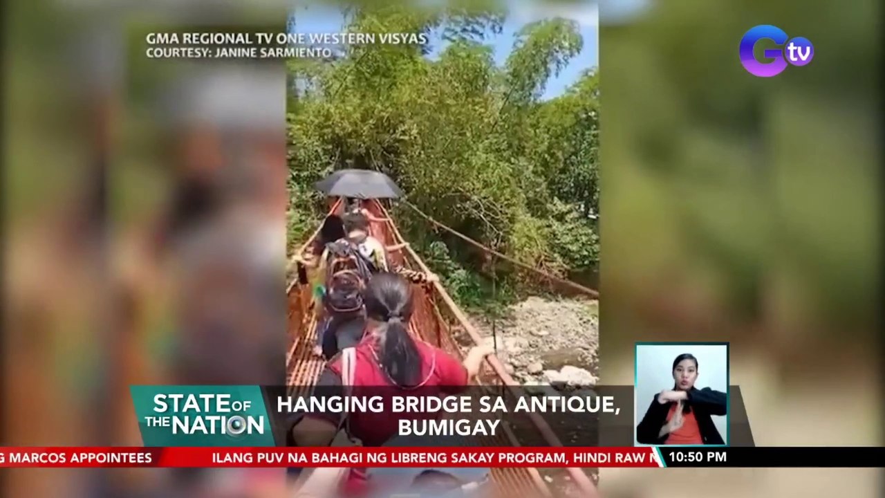 Hanging bridge sa Antique, bumigay| SONA