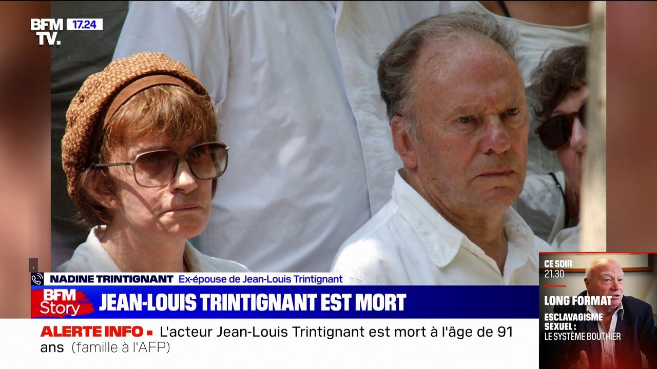 C'était quelqu'un de rare": Nadine Trintignant rend hommage à Jean-Louis  Trintignant - Vidéo Dailymotion