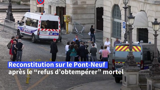 Tués sur le Pont-Neuf à Paris: reconstitution sur les lieux du drame
