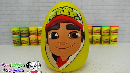 Huevo Gigante Sorpresa de Plastilina Playdoh SUBWAY SURFERS