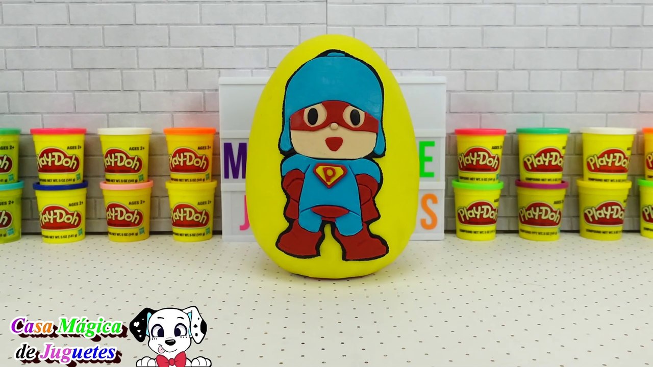 Huevo Gigantes Sorpresa de Plastilina Play-doh de Pocoyo Super Heroe