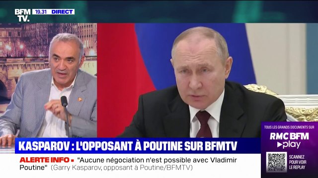Garry Kasparov assure qu'aucune négociation n'est possible avec Vladimir Poutine