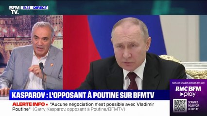 Garry Kasparov assure "qu'aucune négociation" n'est possible avec Vladimir Poutine
