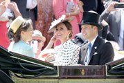 Kate Middleton Matched Her Polka Dotted Gown to a Wide Brimmed Fascinator