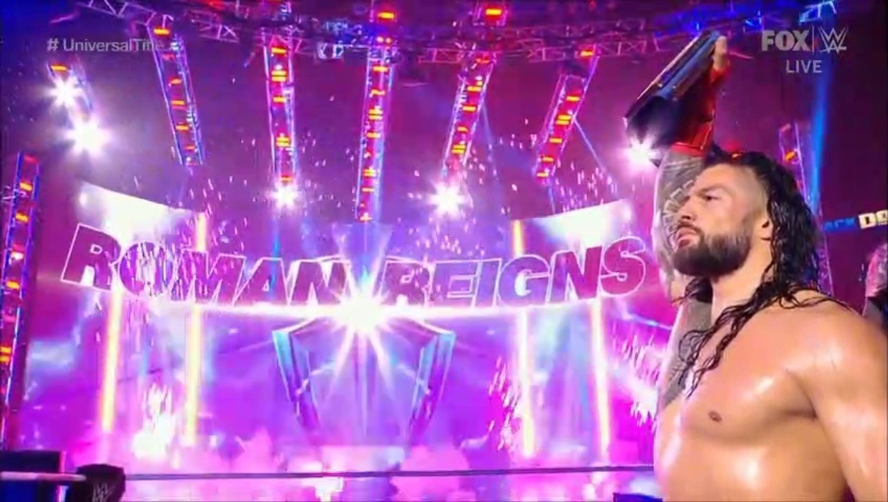 ROMAN REIGNS tittle defenses on Smackdown. Final minute