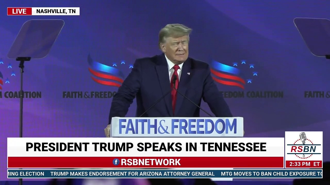 Trump's Speech At Faith And Freedom Coalition In Nashville, TN 6/17/22